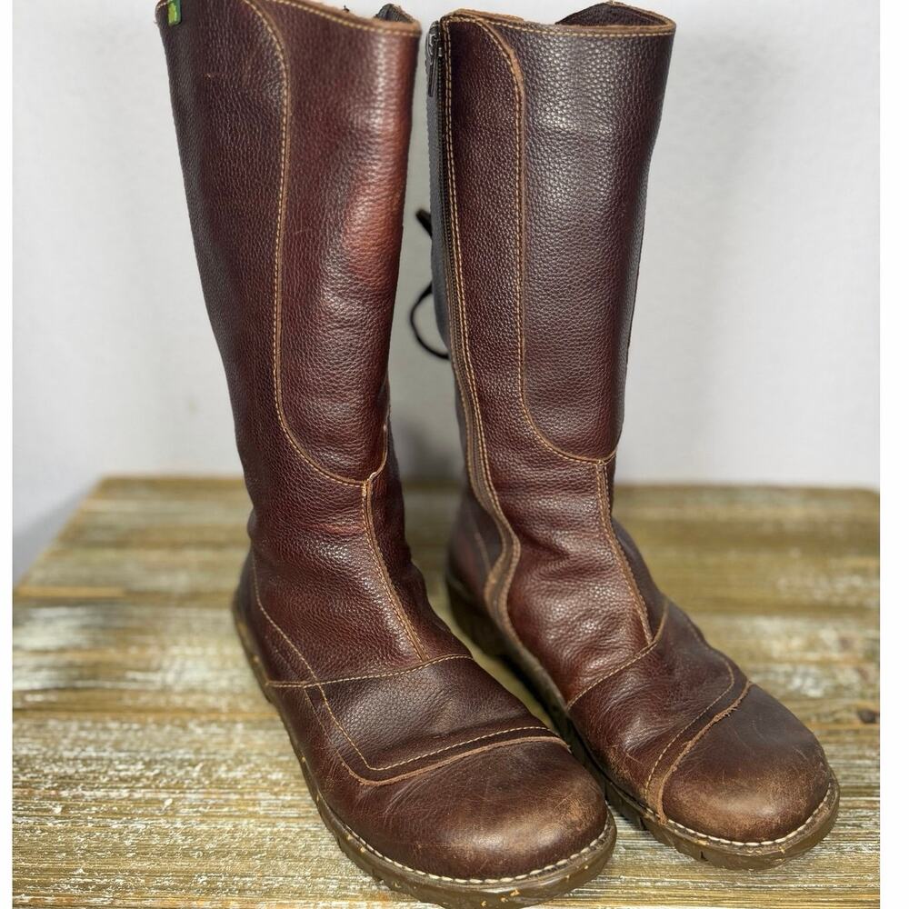 El Naturalista Yggdrasil Brown Leather Boots 40 Boho Gorpcore Lagenlook Festival